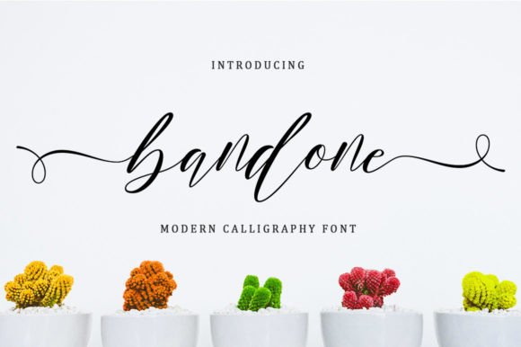 Bandone Script Font: Elegant Copper-Style Typography for Handmade Brands