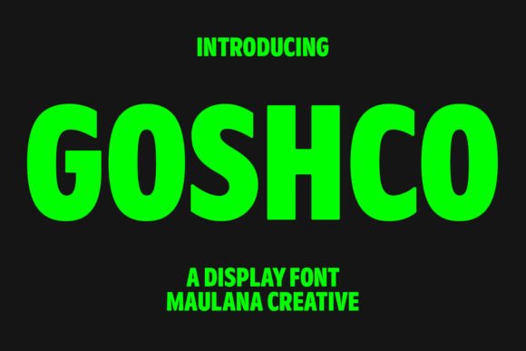 Goshco: A Modern Sans Serif Font That Elevates Real Small Business Branding