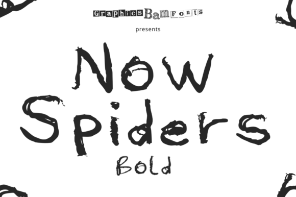 Now Spiders Bold: A Playful Display Font for Handmade Labels & Printables
