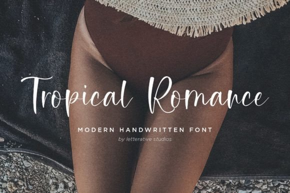 Tropical Romance: A Modern Handwritten Font for Campaign Warmth